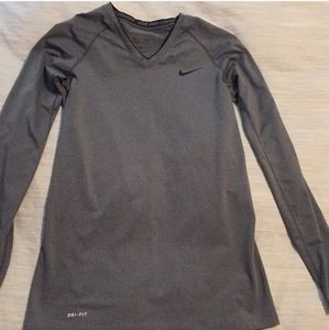 Nike pro combat grey seamless long sleeve